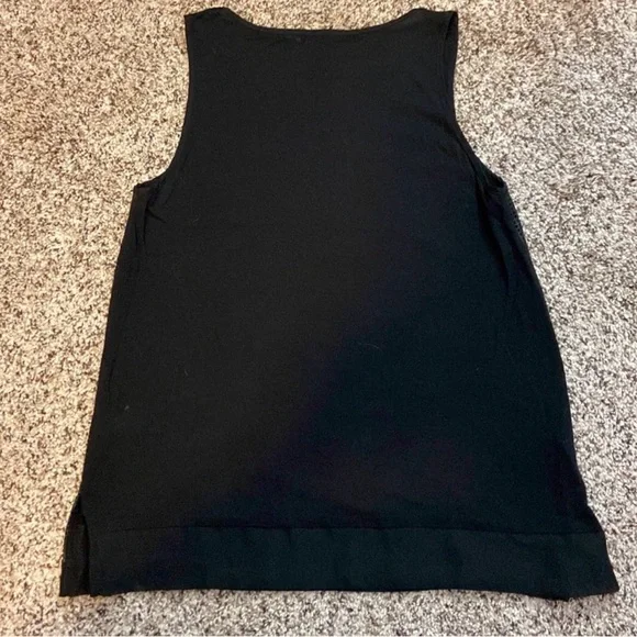 Ann Taylor Factory Faux Leather Mixed-Media Tank Top - Picture 4 of 8